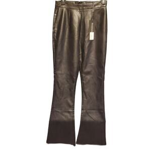 White Fox Faux Leather Boutique "Show it off Pants" Pants Boot Leg Size S NWT